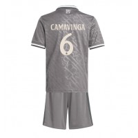 Real Madrid Eduardo Camavinga #6 3rd trikot Kinder 2024-25 Kurzarm (+ Kurze Hosen)